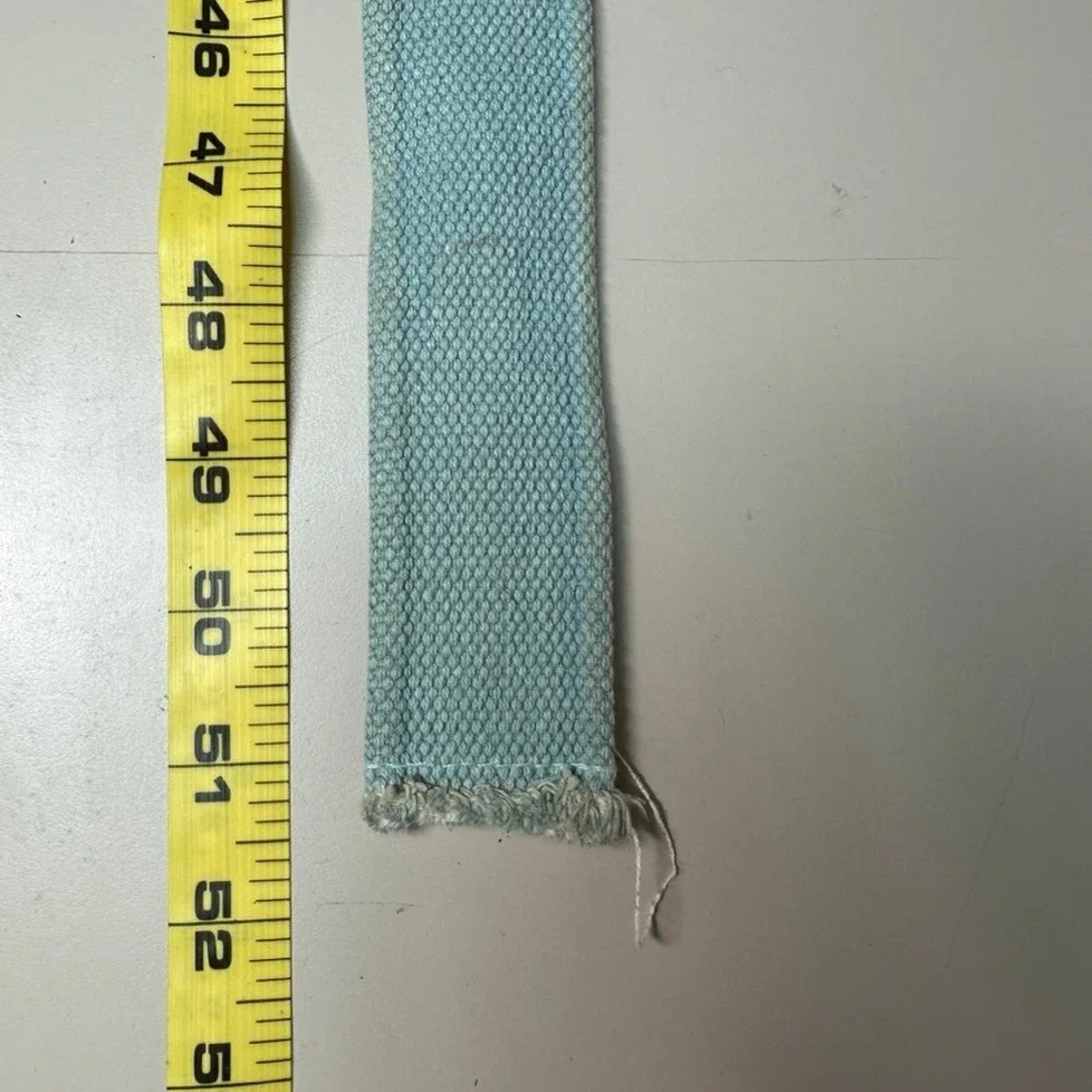 Island Company Mens XL Blue Cotton Canvas D-Ring Belt Nautical Coastal Frayed